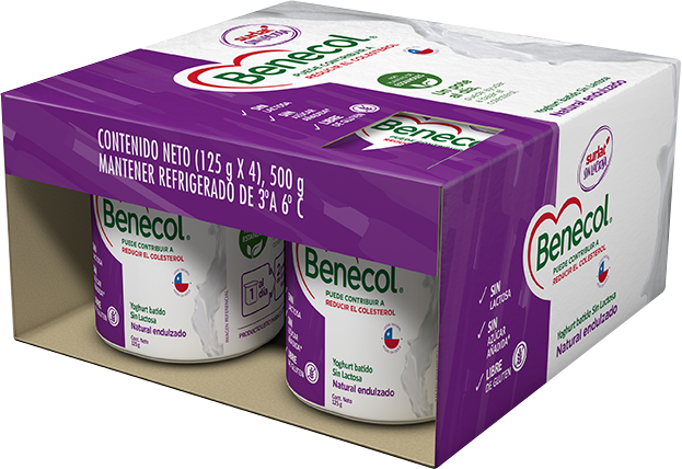 imagen de Yoghurt Benecol Sin Lactosa Natural Endulzado 125g