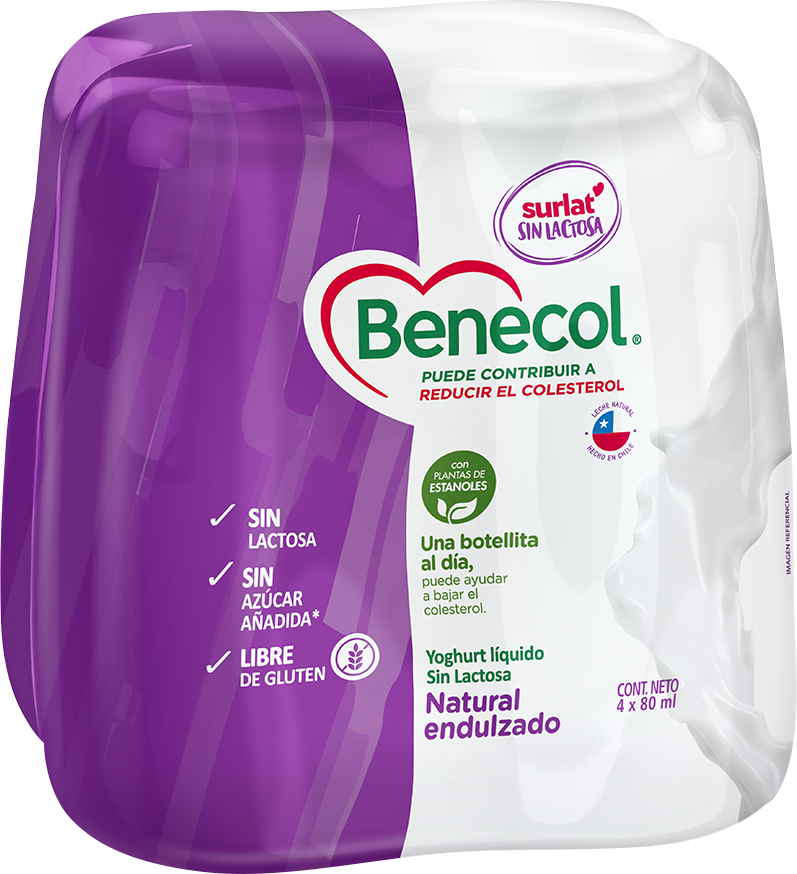 imagen de Yoghurt Benecol Sin Lactosa Natural Endulzado 80ml